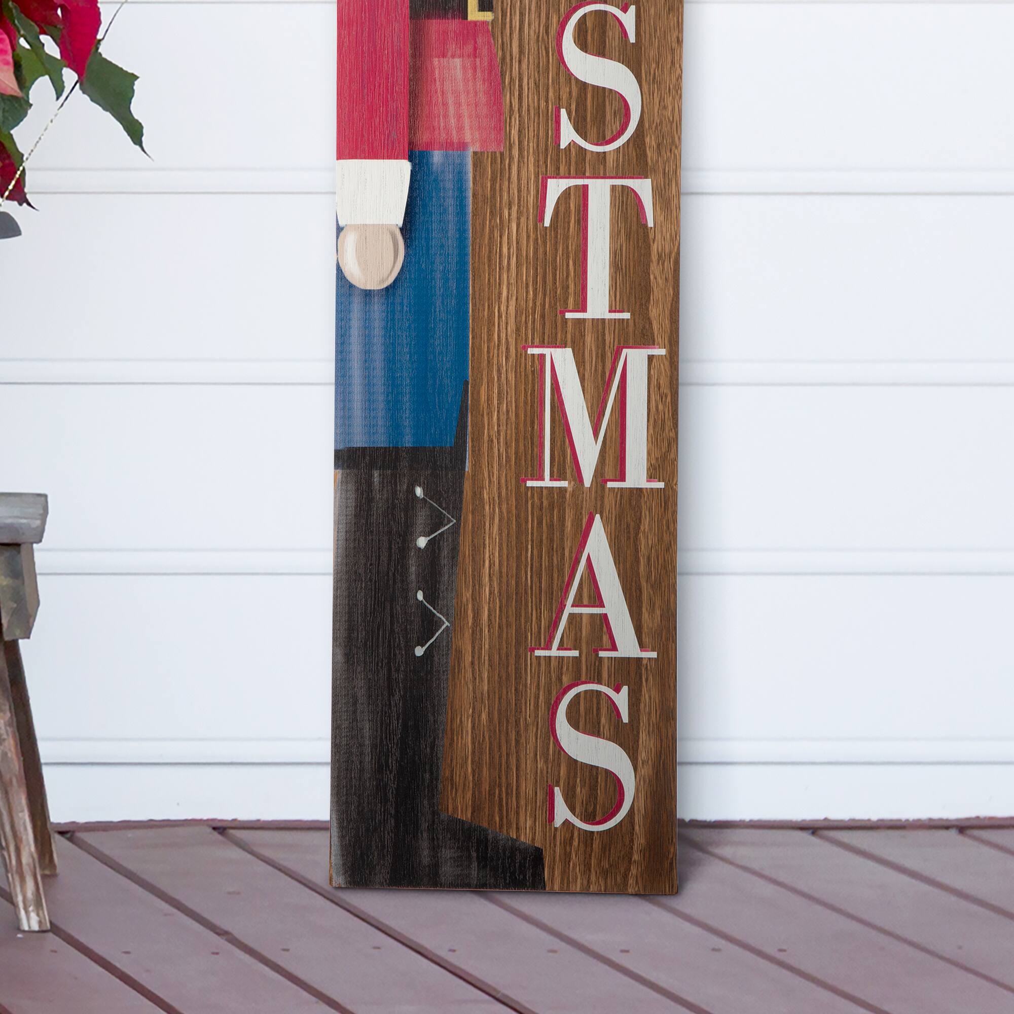 Glitzhome® 5ft. Wooden Nutcracker Porch Sign